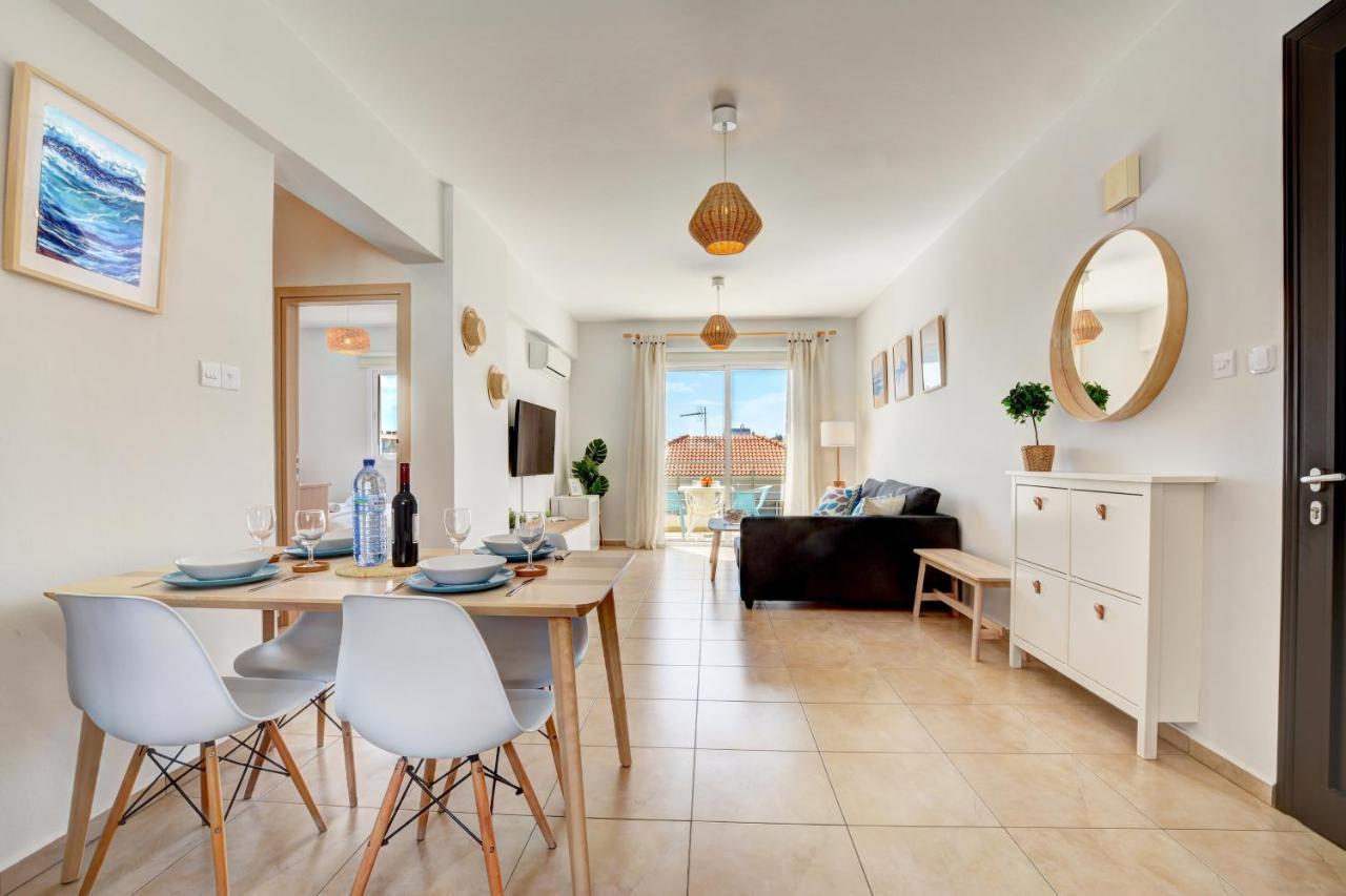 ♥ Sunny&Cozy Family Apartment ★ Walk To The Beach☼ Paralimni Ngoại thất bức ảnh
