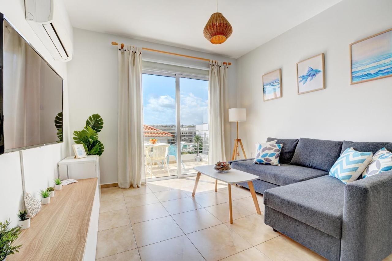 ♥ Sunny&Cozy Family Apartment ★ Walk To The Beach☼ Paralimni Ngoại thất bức ảnh